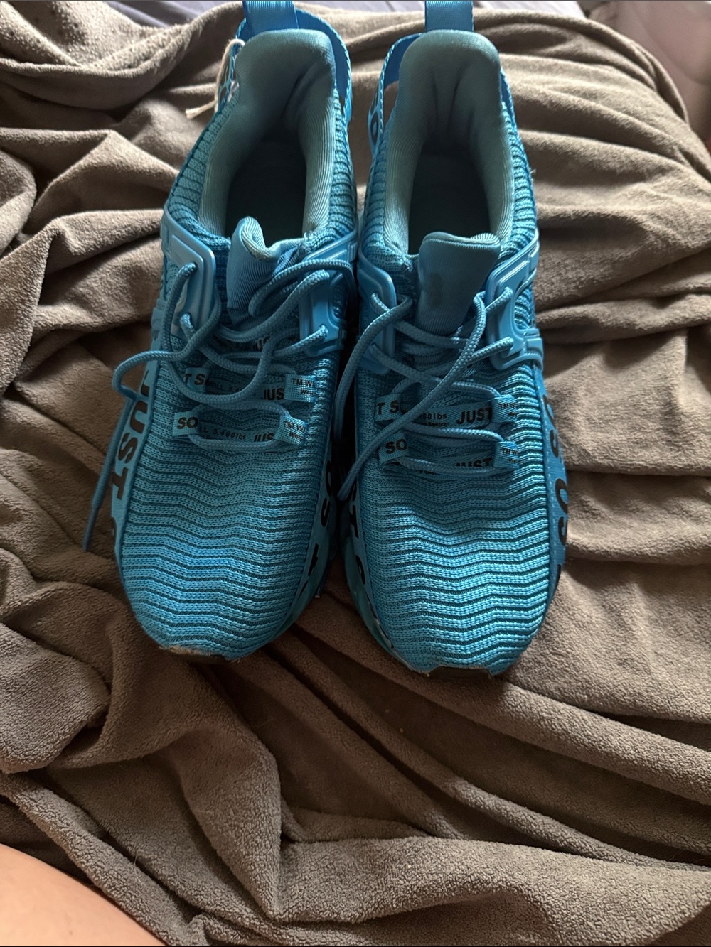 Mens Bright Blue Lightweight Athletic Sneakers